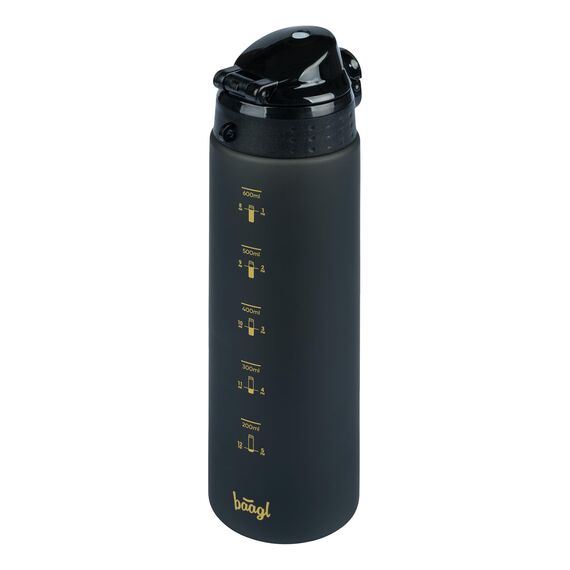 Baagl Kinder Trinkflasche, Auslaufsichere Wasserflasche 700ml, Schule und Sport Flasche für Jungen, Mädchen, Vielseitige und Praktische Flasche mit verschließbarem Deckel (Gold)
