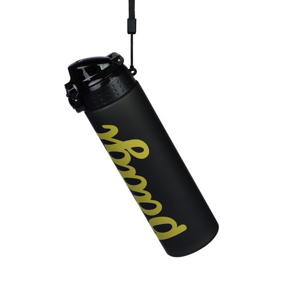 Baagl Kinder Trinkflasche, Auslaufsichere Wasserflasche 700ml, Schule und Sport Flasche für Jungen, Mädchen, Vielseitige und Praktische Flasche mit verschließbarem Deckel (Gold)
