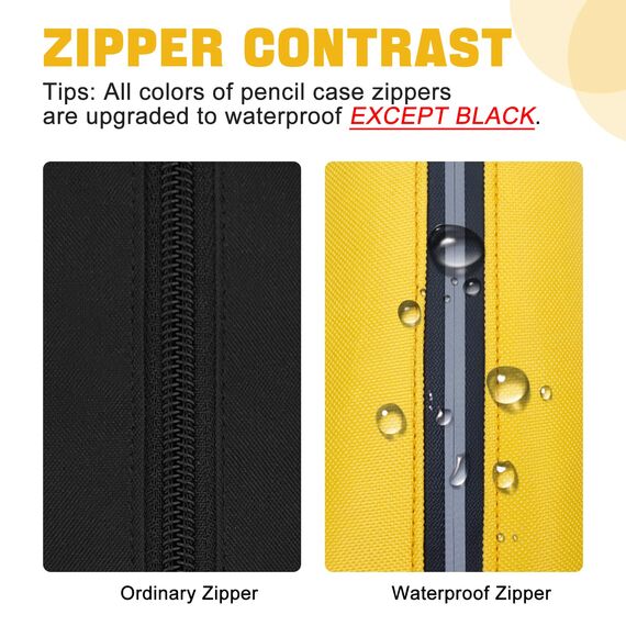 Fmeida Federmäppchen Mädchen Federtasche Junge Schlampermäppchen Federmappe Etui Single Stiftemäppchen Stiftemappe Schüttelpenal Mäppchen Erwachsene für Büro Uni Gelb