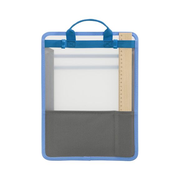 coocazoo Faltbare Heftbox, Blue, blau, mit Tragegriff, platzsparend mit ausziehbaren Seiten, Heftordner für Schulrucksäcke, ab der 3. Klasse