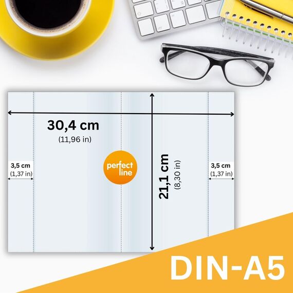 perfect line - 500 Hefthüllen DIN A5, 5 Farben - Heftumschlag transparent genarbt - Heftschoner aus recyclebarem PP, Dokumentenecht, (20 Sets á 25 Stk.)