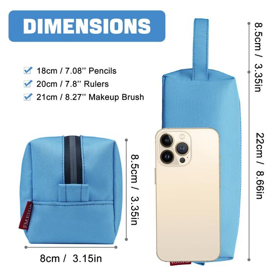 Fmeida Federmappe Groß Federmäppchen Jungen Mädchen Federtasche Schlampermäppchen EtuiSingle Stiftemäppchen Stiftemappe Federpenal Mäppchen Teenager Uni Zubehör Blau