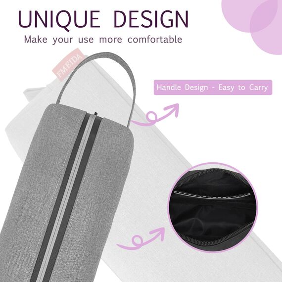 Fmeida Federmäppchen - Große Kapazität, 22 x 8 x 8,5 cm, Kosmetiktasche, Organizer für Mädchen, Jungen, Damen, Herren, Jugendliche, College, Büro - B-Grau-Us, L