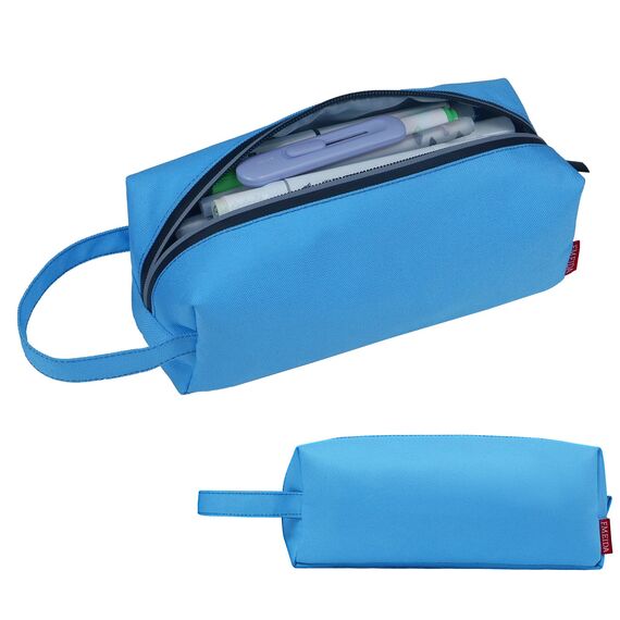 Fmeida Federmappe Groß Federmäppchen Jungen Mädchen Federtasche Schlampermäppchen EtuiSingle Stiftemäppchen Stiftemappe Federpenal Mäppchen Teenager Uni Zubehör Blau