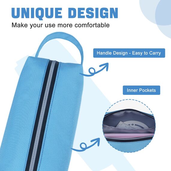 Fmeida Federmappe Groß Federmäppchen Jungen Mädchen Federtasche Schlampermäppchen EtuiSingle Stiftemäppchen Stiftemappe Federpenal Mäppchen Teenager Uni Zubehör Blau