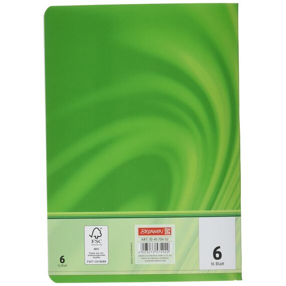 Brunnen 104570602 Schulheft A5 Vivendi (16 Blatt, blanko, mit Linienblatt) (Packung mit 2)