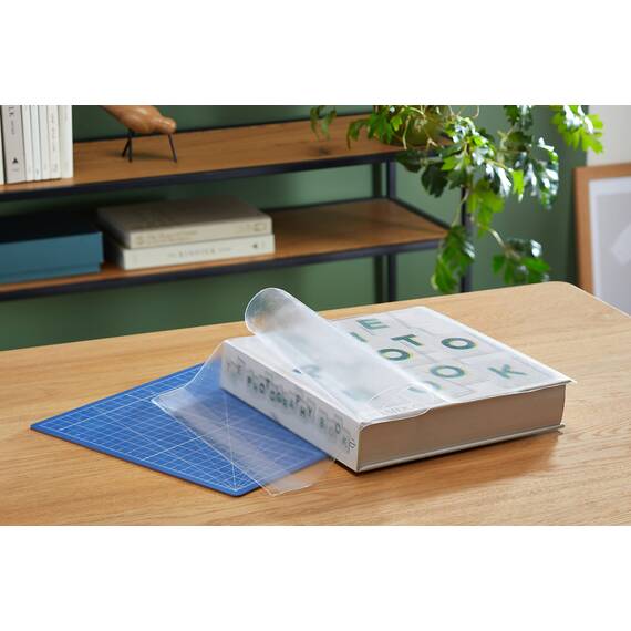 Brunnen 104030003 Buch-, Heftumschlag / Buchschoner (Buchhöhe 30 cm, 59,5 x 30 cm, mit Kantenschutz), Klar