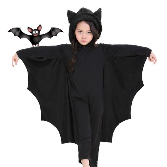 Seawhisper Fledermaus Kostüm Kinder Halloween Kostüm Mädchen Jungen Vampir Kostüm Kinder 104 110
