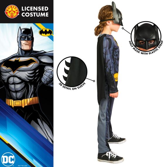 Rubie's 3014995-6000 Batman Kinderkostüm, Alter 5-6 Jahre, Jungen, Mehrfarbig