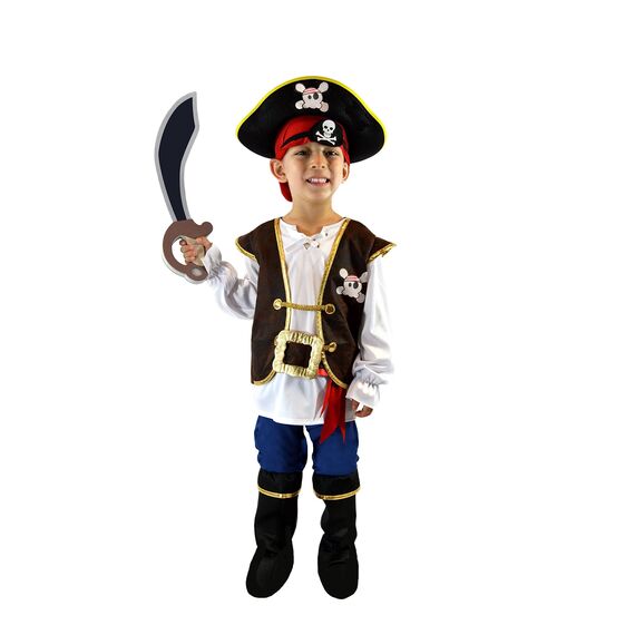 Spooktacular Creations Piratenkostüm für Jungen, für Kinder, Kostüm für Rollenspiele, Deluxe-Kostüm-Set, Größe L