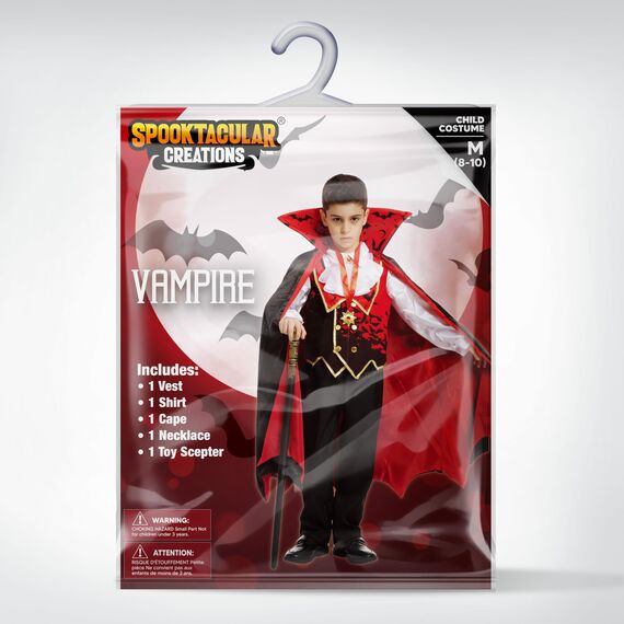Spooktacular Creations Vampir-Kostüm für Kinder, für Jungen, Rot S (5-7 Jahre)