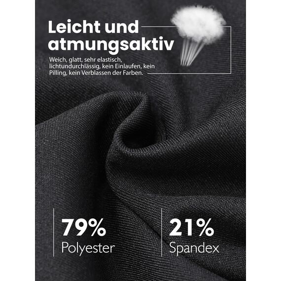 Aiseyi Sportleggins Kinder Mädchen Komfortable Sporthose Sport Leggings Lang Yoga Leggings für Jogging Training Sportunterricht Schwarz 150