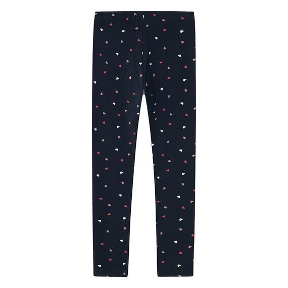 NAME IT Mädchen Nkfvivian Aop Legging Noos, Dark Sapphire/Aop:small Heart Aop, 140