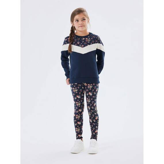 NAME IT Mädchen Nkfvivian Aop Legging Noos, Dark Sapphire/Aop:flowers, 146