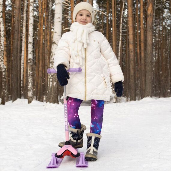 Mädchen Thermo Leggings Winter - Gefütterte Warme Dicke Baumwolle Hosen (B)