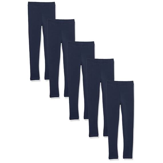 Amazon Essentials Mädchen Leggings, 5er-Pack, Marineblau, 5 Jahre