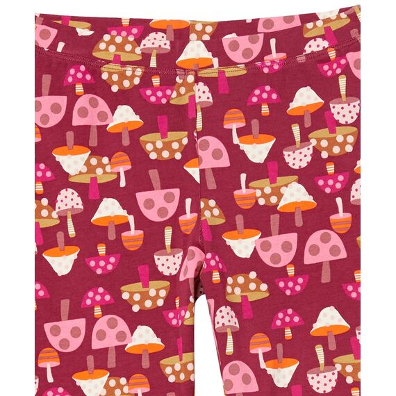 Amazon Essentials Mädchen Leggings, 5er-Pack, Dunkelrosé/Grau/Hellrosa Floral/Rosa Blattmuster/Rot Pilz, 3 Jahre