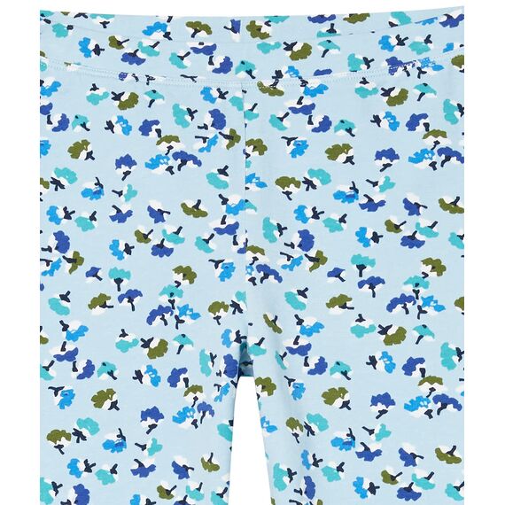 Amazon Essentials Mädchen Leggings, 5er-Pack, Blau Blattmuster/Indigo Große Katzen/Schwarz/Türkisgrün/Weiß Floral, 6-7 Jahre