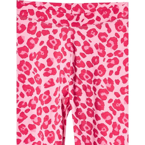 Spotted Zebra Little Girls' 5-Pack Leggings, Pink Cat, Small (6-7)