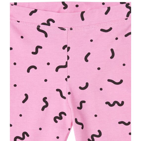 Amazon Essentials Mädchen Leggings, 5er-Pack, Aquablau/Hellrosa Früchte/Purpur Muscheln/Rosa/Schwarz, 3 Jahre