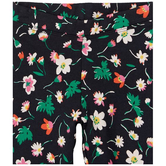 Amazon Essentials Mädchen Leggings, 5er-Pack, Floral/Grau/Grün Bonbon/Schwarz/Türkisblau Streifen, 6-7 Jahre