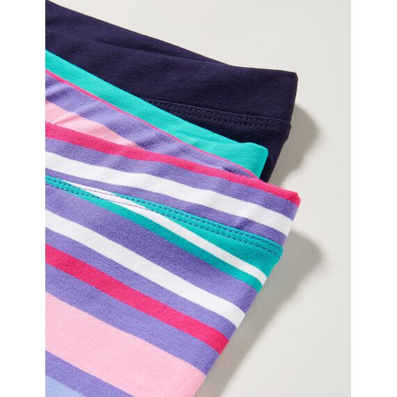 Spotted Zebra Little Girls' 5-Pack Leggings, Starburst, X-Small (4-5)