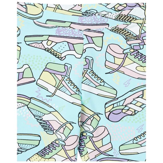 Amazon Essentials Mädchen Leggings, 5er-Pack, Aquablau/Batik/Blau/Herzen/Schwarz, 4 Jahre