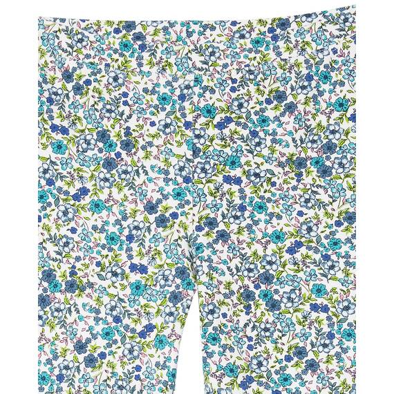 Amazon Essentials Mädchen Leggings, 5er-Pack, Blau Blattmuster/Indigo Große Katzen/Schwarz/Türkisgrün/Weiß Floral, 8 Jahre