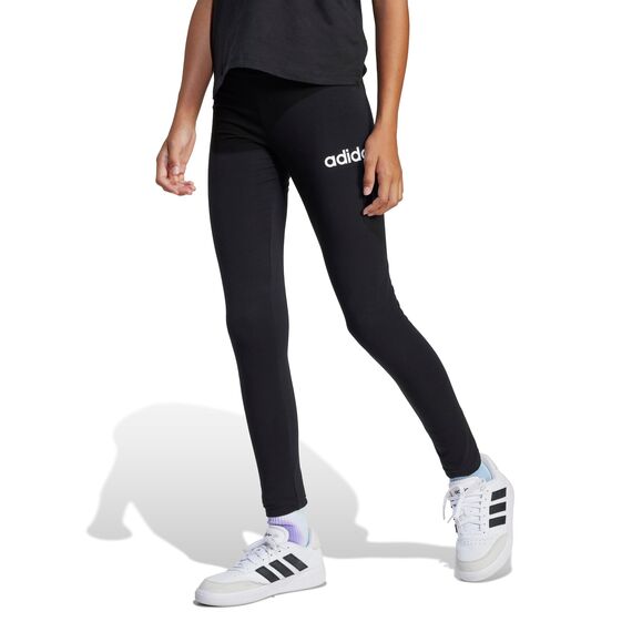 adidas Girl's Essentials Leggings, Black/White, 11-12 Years