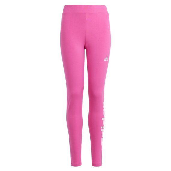 adidas Mädchen Essentials Linear Logo Cotton Tights, semi lucid fuchsia/clear pink, 14-15 Years