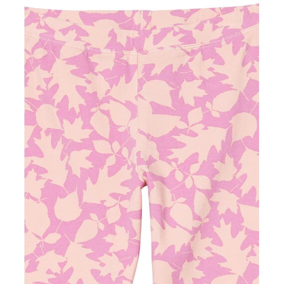 Amazon Essentials Mädchen Leggings, 5er-Pack, Dunkelrosé/Grau/Hellrosa Floral/Rosa Blattmuster/Rot Pilz, 9 Jahre