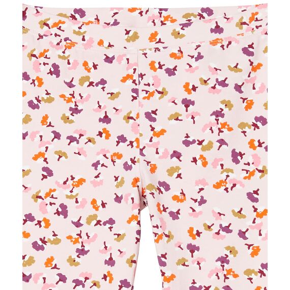 Amazon Essentials Mädchen Leggings, 5er-Pack, Dunkelrosé/Grau/Hellrosa Floral/Rosa Blattmuster/Rot Pilz, 9 Jahre