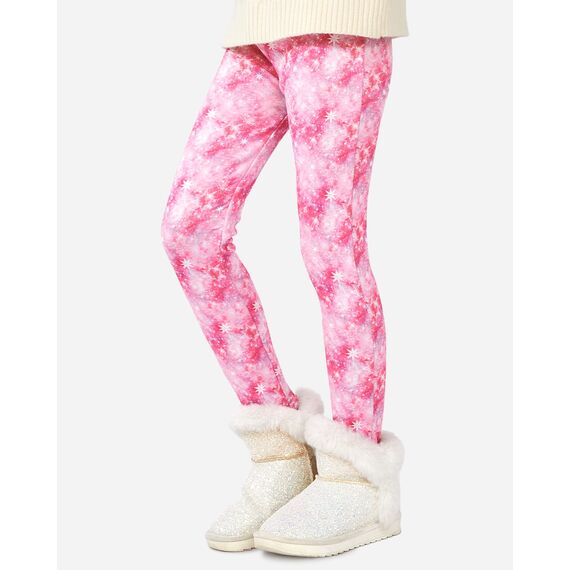 Adorel Mädchen Thermoleggings Bunt Gefütterte Winter Hosen Leggings 2er-PackRosa Sterne & Lila Sterne 128 EU (Herstellergröße 130)