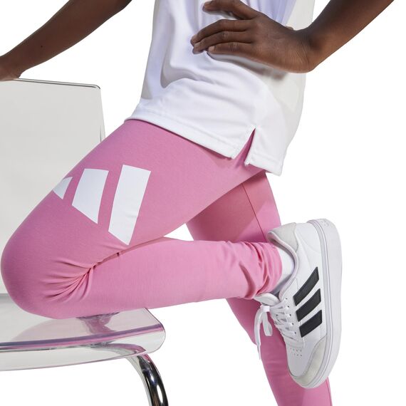 adidas Mädchen Essentials LINEAR Logo Leggings, pink Fusion/White, 13-14 Years