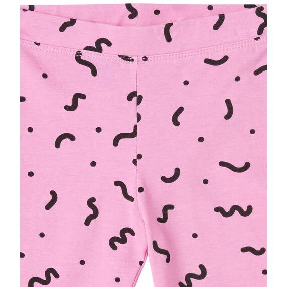 Amazon Essentials Mädchen Leggings, 5er-Pack, Aquablau/Hellrosa Früchte/Purpur Muscheln/Rosa/Schwarz, 8 Jahre
