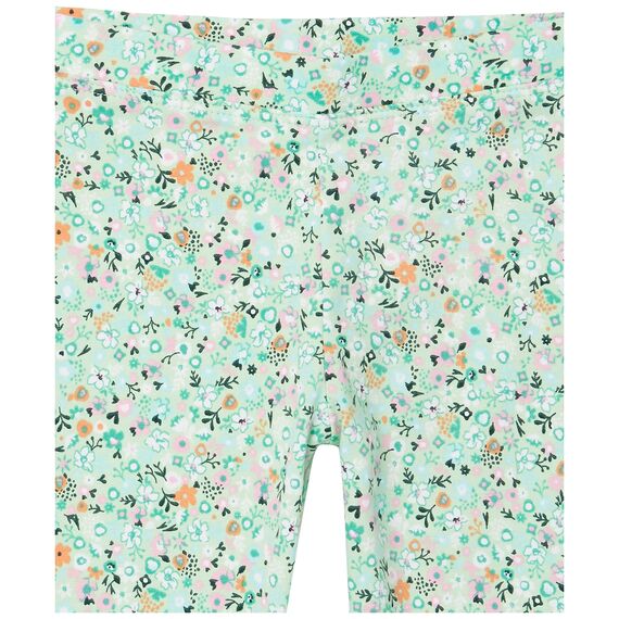 Amazon Essentials Mädchen Leggings, 5er-Pack, Grau/Marineblau Floral/Minzgrün Streublumen/Türkisblau/Weiß Streifen, 5 Jahre