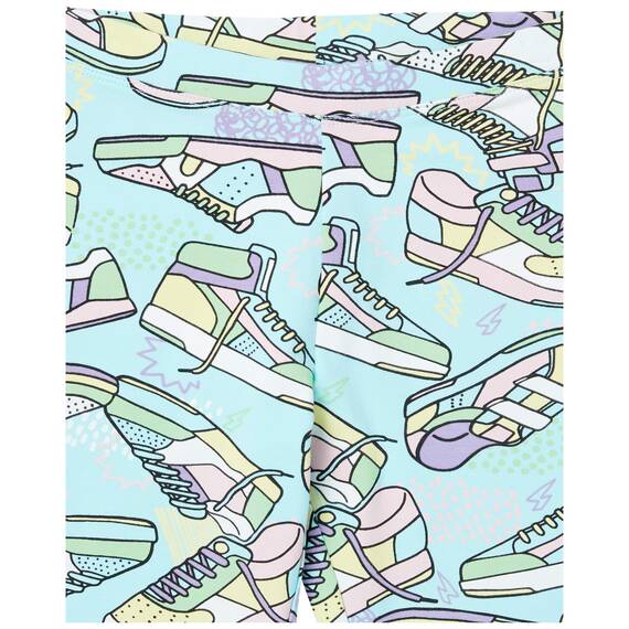 Amazon Essentials Mädchen Leggings, 5er-Pack, Aquablau/Batik/Blau/Herzen/Schwarz, 10 Jahre