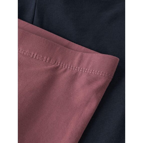 NAME IT Mädchen Nkfvivian 2p Noos Leggings, Deco Rose/Pack:packed With Dark Sapphire, 122-128 EU
