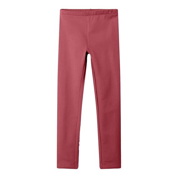 NAME IT Kindern Nkfdavina Solid SWE Bru N Noos Leggings, Mauvewood, 98