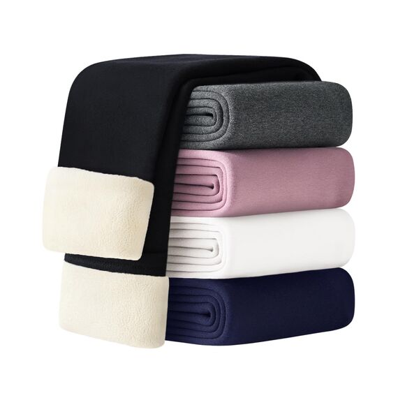 Adorel Mädchen Gefütterte Leggings Baumwolle Warm Winter Hosen Thermohosen Schwarze Einzelne 116-122 EU (Herstellergröße 120)