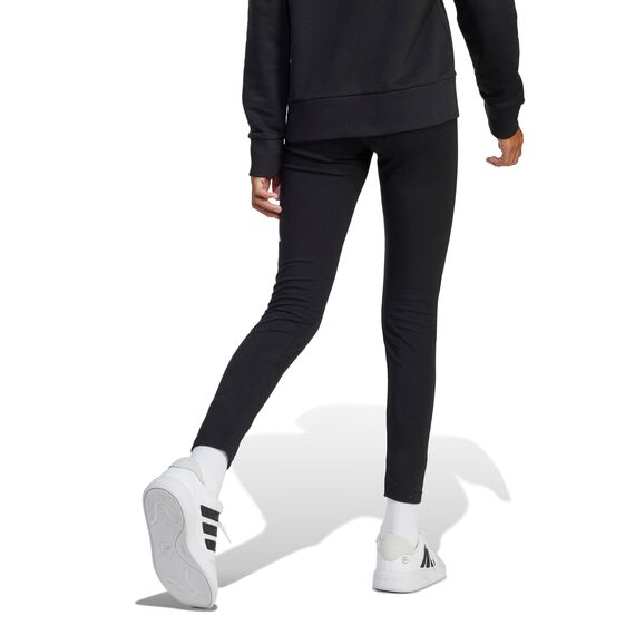 adidas Girl's Essentials LINEAR Logo Leggings, Black/White, 11-12 Years