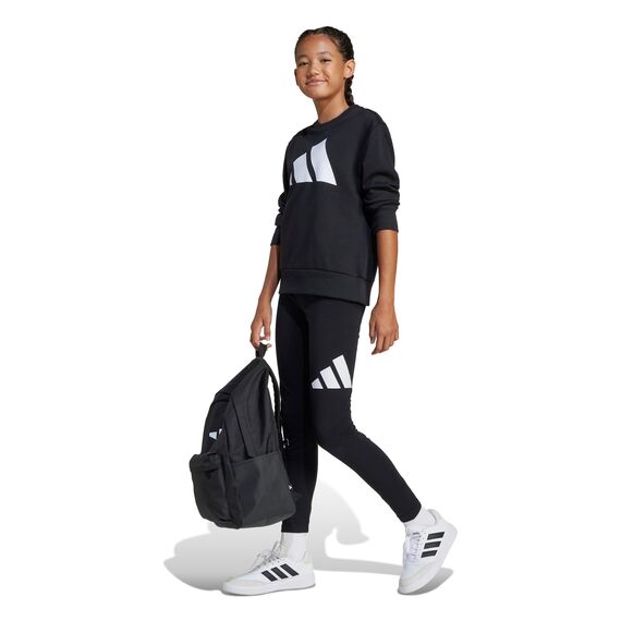 adidas Girl's Essentials LINEAR Logo Leggings, Black/White, 13-14 Years