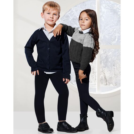 Adorel Mädchen Gefütterte Leggings Baumwolle Warm Winter Hosen Thermohosen Schwarze Einzelne 116-122 EU (Herstellergröße 120)
