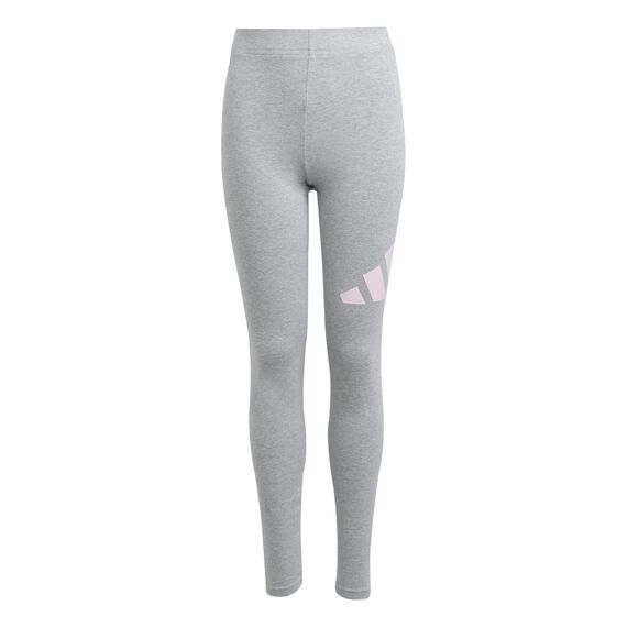 adidas Mädchen ESSENTIALS LINEAR LOGO LEGGINGS, medium grey heather/clear pink, 7-8 Years