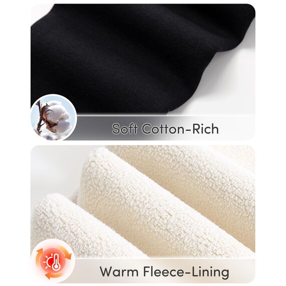Adorel Mädchen Gefütterte Leggings Baumwolle Warm Winter Hosen Thermohosen Schwarze Einzelne 122-128 EU (Herstellergröße 130)