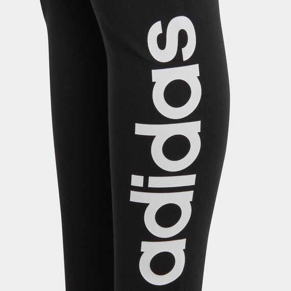 adidas Mädchen Essentials Linear Logo Cotton Tights, Black / White, 7-8 Years