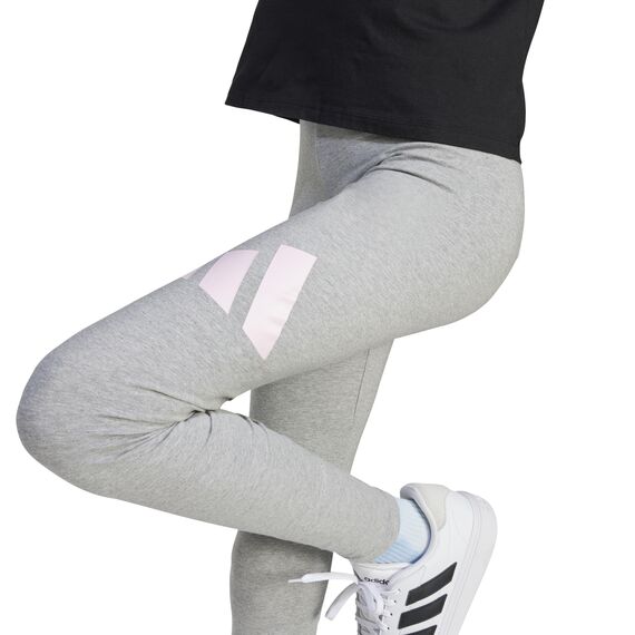 adidas Mädchen Essentials LINEAR Logo Leggings, medium Grey Heather/Clear pink, 9-10 Years