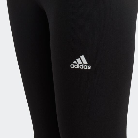 adidas Mädchen Essentials Linear Logo Cotton Tights, Black / White, 7-8 Years