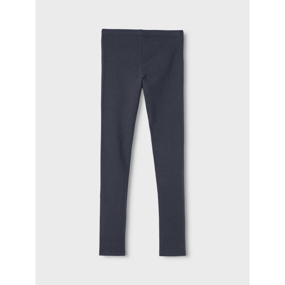 NAME IT Mädchen NKFDAVINA SOLID SWE BRU N NOOS Leggings, India Ink, 140 cm