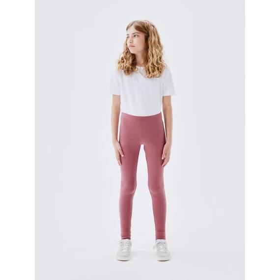 NAME IT Mädchen NKFVIVIAN Legging, Dawn Pink/Dusty Rose + Birch, 134